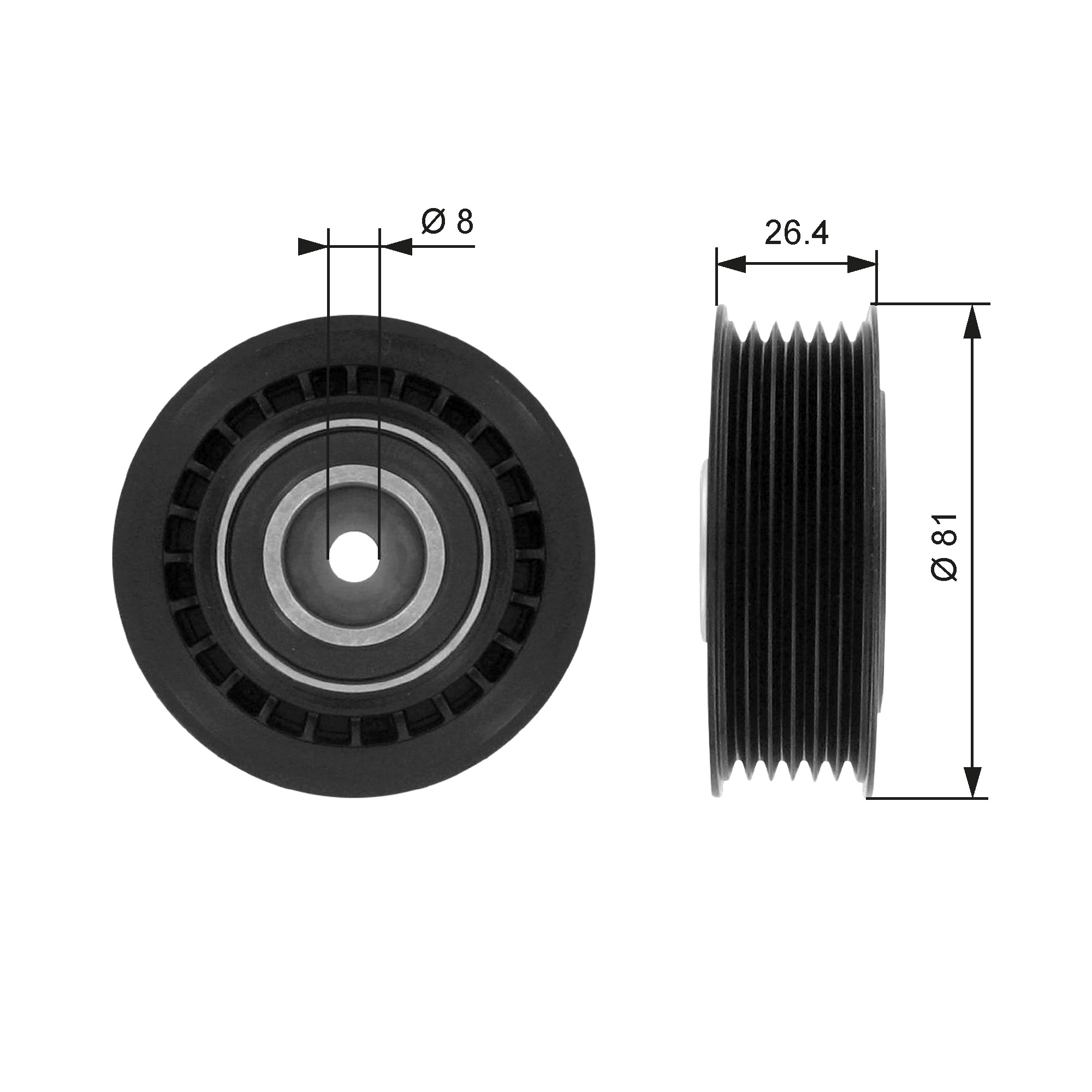 GATES T36000 Rullo tenditore, Cinghia Poly-V