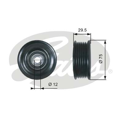 GATES T36026 Galoppino/Guidacinghia, Cinghia Poly-V-Galoppino/Guidacinghia, Cinghia Poly-V-Ricambi Euro