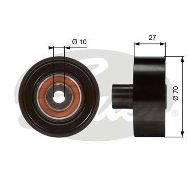 GATES T36051 Galoppino/Guidacinghia, Cinghia Poly-V-Galoppino/Guidacinghia, Cinghia Poly-V-Ricambi Euro