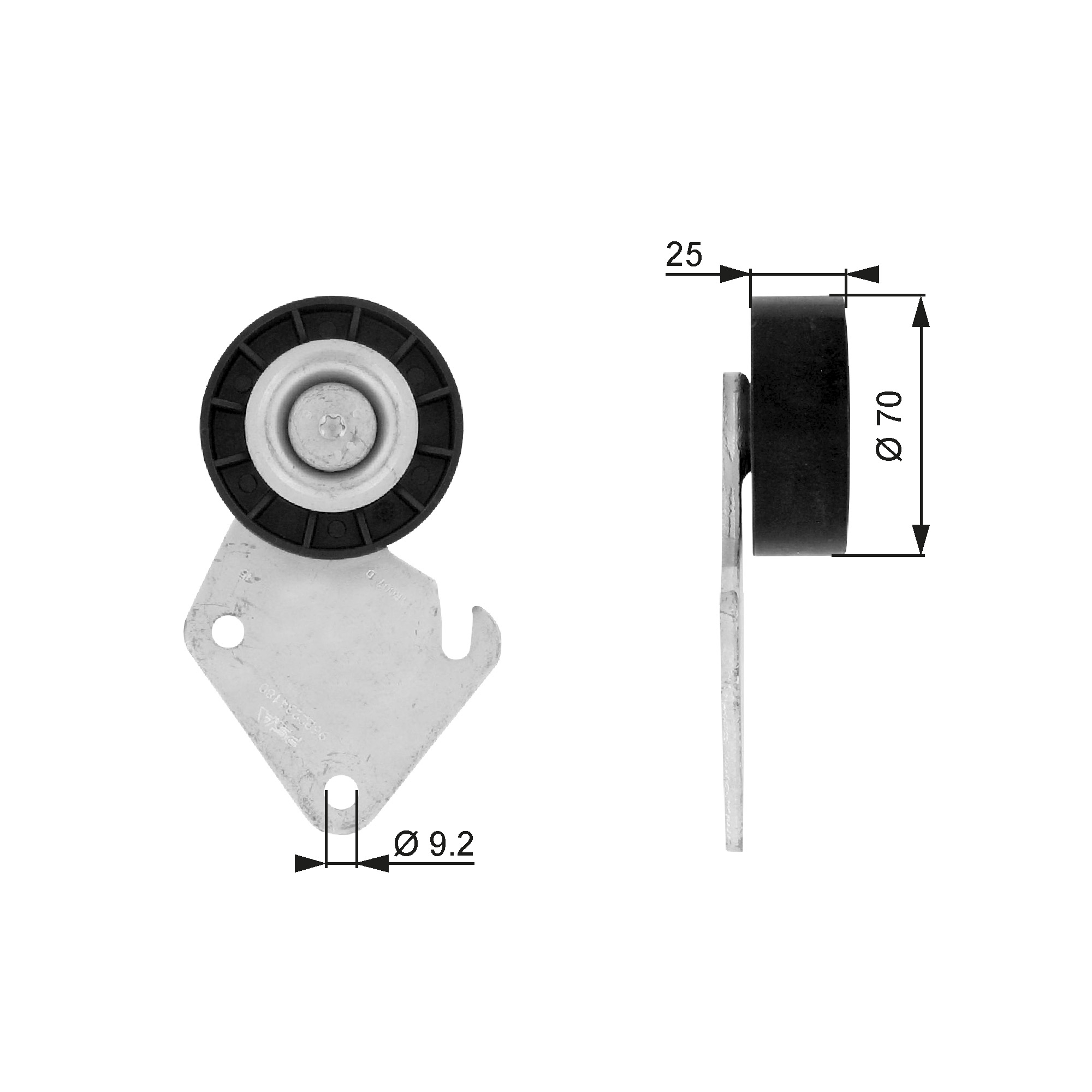 GATES T36068 Galoppino/Guidacinghia, Cinghia Poly-V-Galoppino/Guidacinghia, Cinghia Poly-V-Ricambi Euro