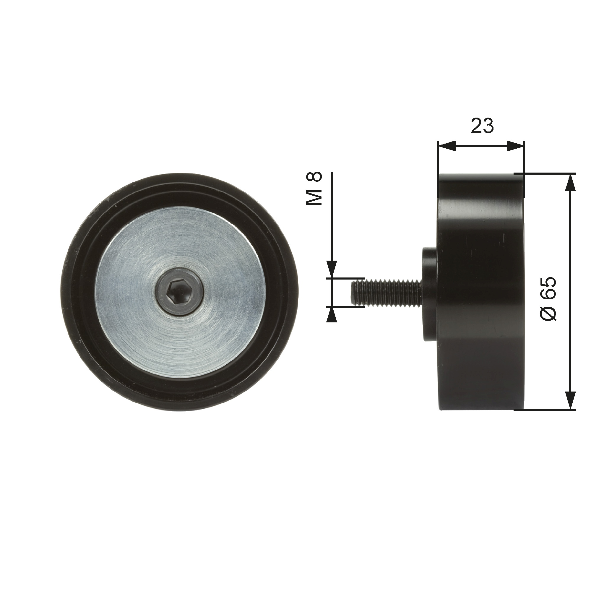 GATES T36082 Galoppino/Guidacinghia, Cinghia Poly-V-Galoppino/Guidacinghia, Cinghia Poly-V-Ricambi Euro