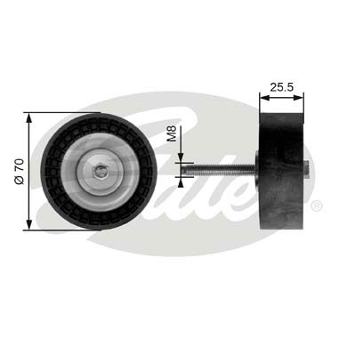 GATES T36204 Galoppino/Guidacinghia, Cinghia Poly-V