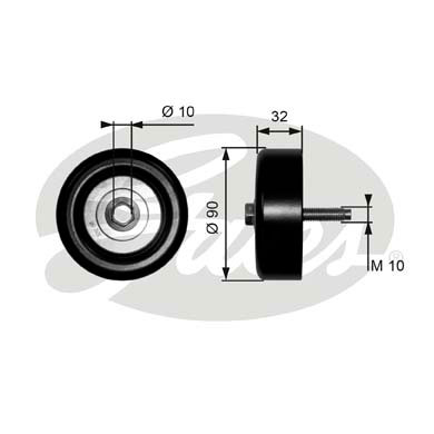 GATES T36292 Galoppino/Guidacinghia, Cinghia Poly-V