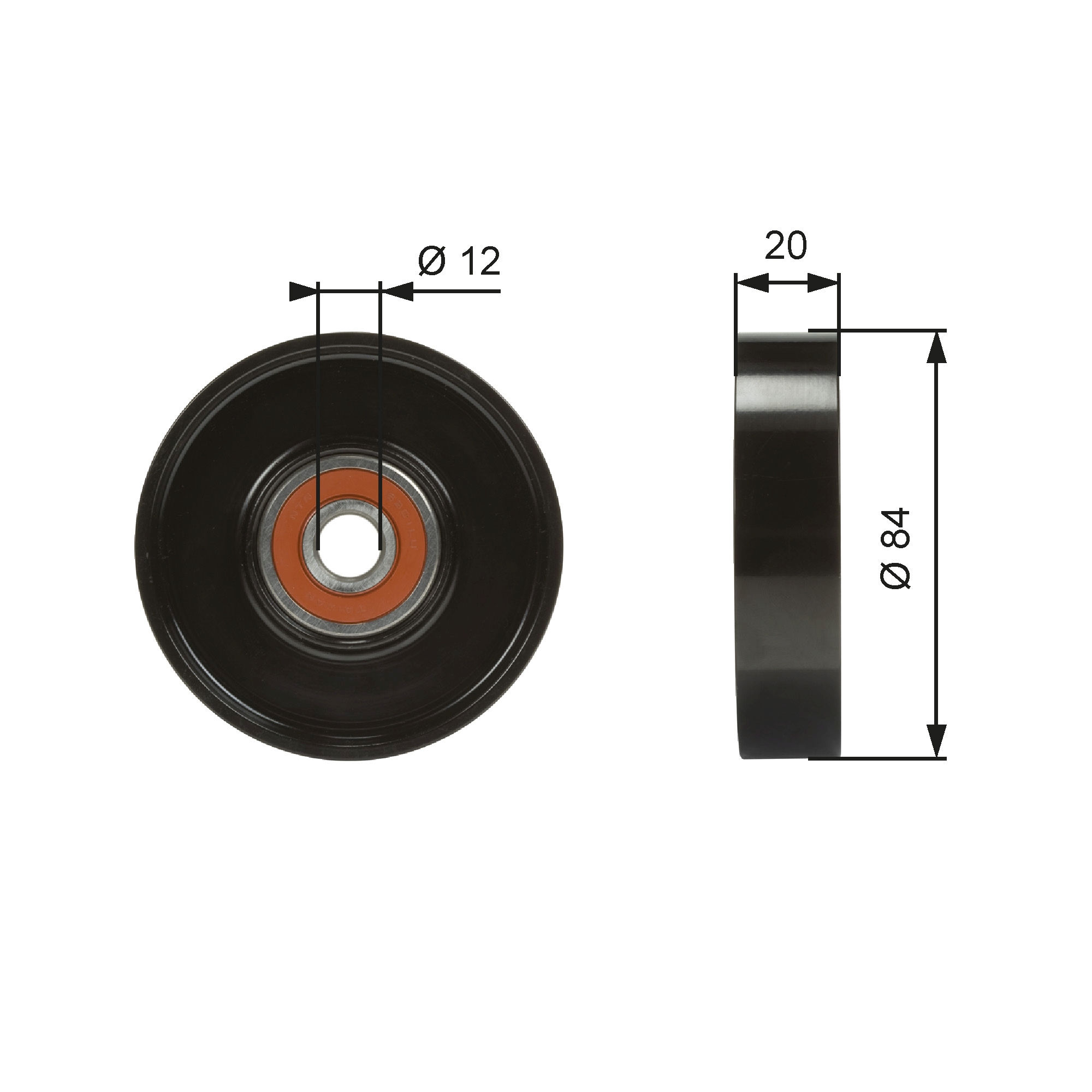 GATES T36321 Rullo tenditore, Cinghia Poly-V-Rullo tenditore, Cinghia Poly-V-Ricambi Euro