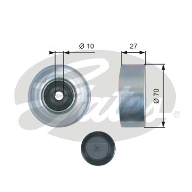 GATES T36325 Galoppino/Guidacinghia, Cinghia Poly-V-Galoppino/Guidacinghia, Cinghia Poly-V-Ricambi Euro