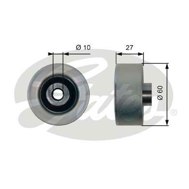 GATES T36431 Galoppino/Guidacinghia, Cinghia Poly-V-Galoppino/Guidacinghia, Cinghia Poly-V-Ricambi Euro