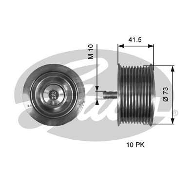 GATES T36634 Galoppino/Guidacinghia, Cinghia Poly-V