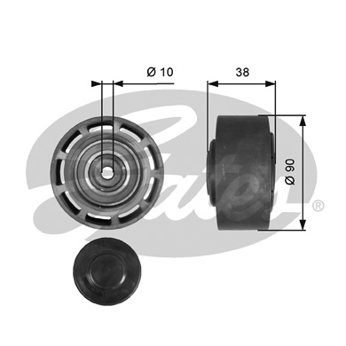 GATES T36636 Galoppino/Guidacinghia, Cinghia Poly-V-Galoppino/Guidacinghia, Cinghia Poly-V-Ricambi Euro