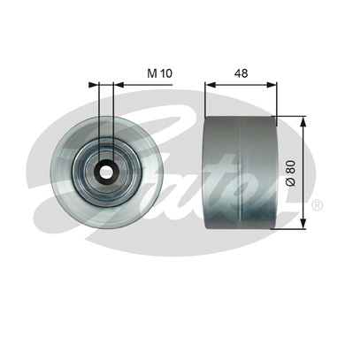 GATES T36745 Galoppino/Guidacinghia, Cinghia Poly-V-Galoppino/Guidacinghia, Cinghia Poly-V-Ricambi Euro