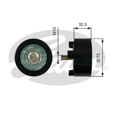 GATES T36746 Galoppino/Guidacinghia, Cinghia Poly-V-Galoppino/Guidacinghia, Cinghia Poly-V-Ricambi Euro