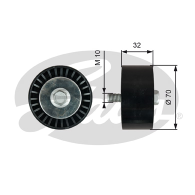 GATES T36748 Galoppino/Guidacinghia, Cinghia Poly-V-Galoppino/Guidacinghia, Cinghia Poly-V-Ricambi Euro