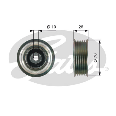 GATES T36750 Galoppino/Guidacinghia, Cinghia Poly-V-Galoppino/Guidacinghia, Cinghia Poly-V-Ricambi Euro