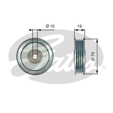 GATES T36751 Galoppino/Guidacinghia, Cinghia Poly-V