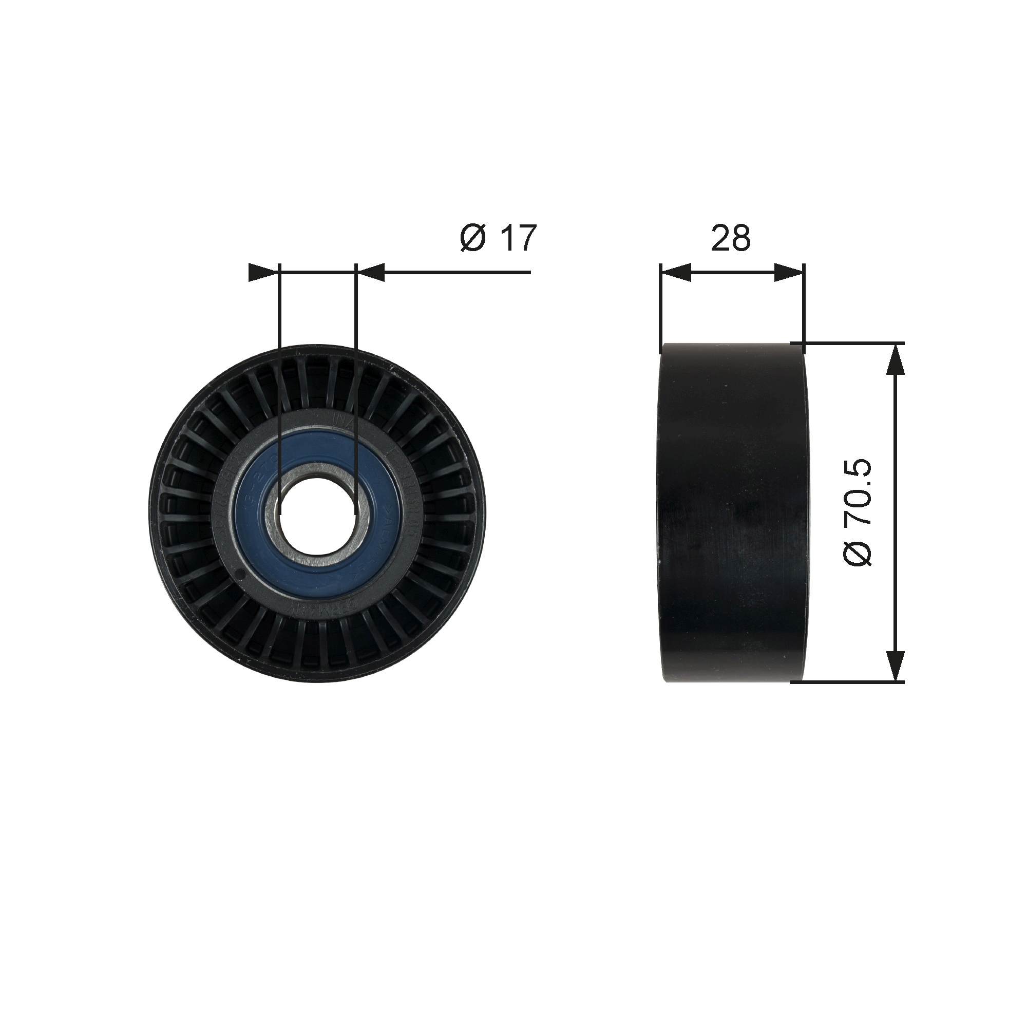 GATES T36759 Galoppino/Guidacinghia, Cinghia Poly-V