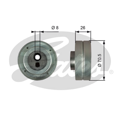 GATES T36761 Galoppino/Guidacinghia, Cinghia Poly-V-Galoppino/Guidacinghia, Cinghia Poly-V-Ricambi Euro