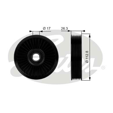 GATES T38024 Galoppino/Guidacinghia, Cinghia Poly-V