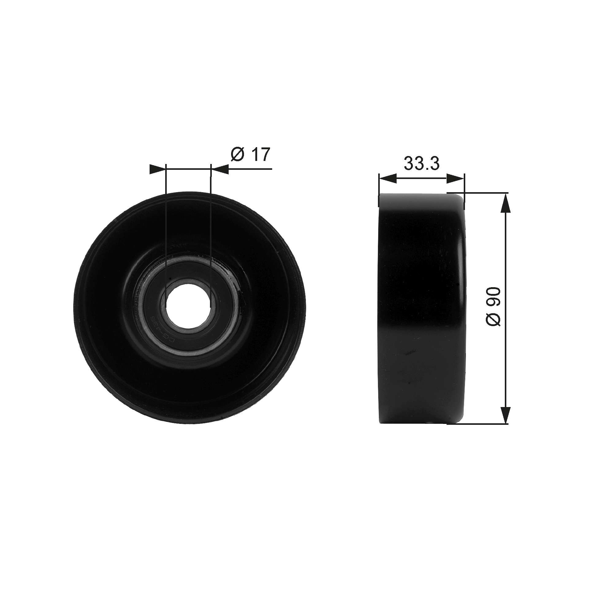 GATES T38033 Galoppino/Guidacinghia, Cinghia Poly-V-Galoppino/Guidacinghia, Cinghia Poly-V-Ricambi Euro