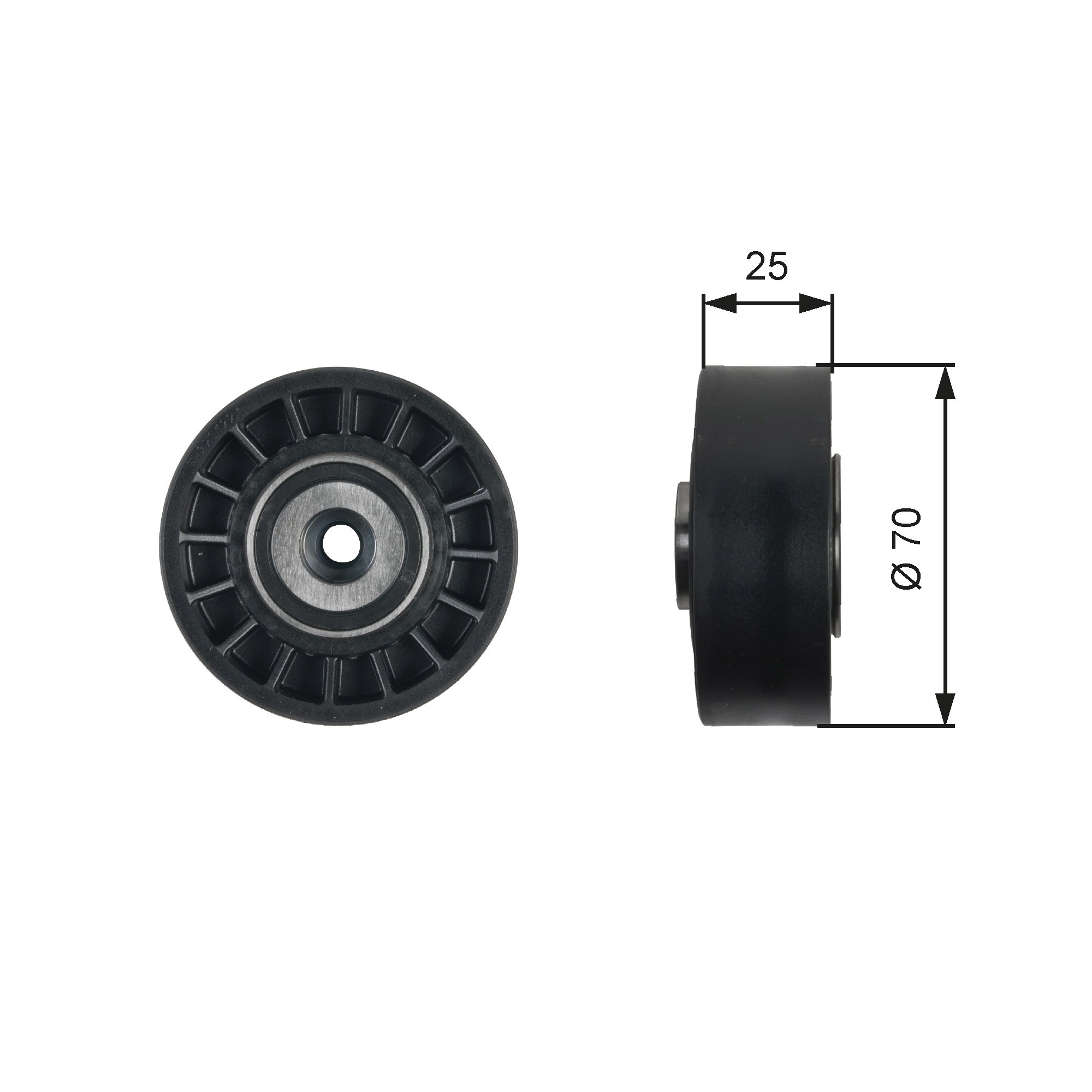 GATES T38095 Galoppino/Guidacinghia, Cinghia Poly-V-Galoppino/Guidacinghia, Cinghia Poly-V-Ricambi Euro