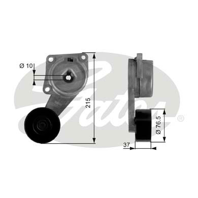 GATES T38133 Rullo tenditore, Cinghia Poly-V