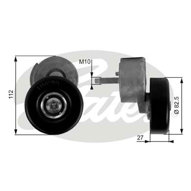 GATES T38146 Tendicinghia, Cinghia Poly-V-Tendicinghia, Cinghia Poly-V-Ricambi Euro