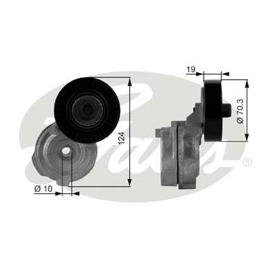 GATES T38176 Tendicinghia, Cinghia Poly-V