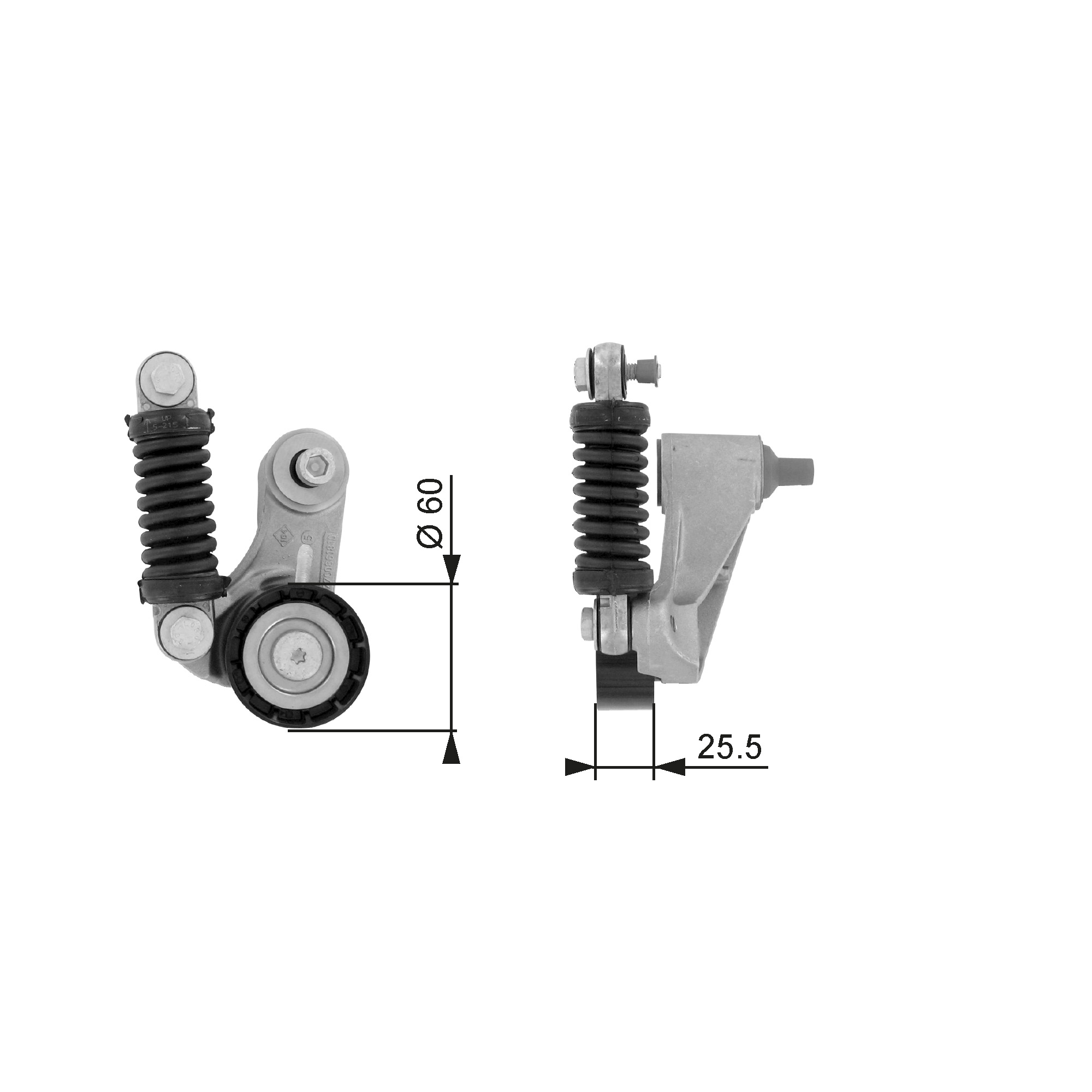 GATES T38240 Rullo tenditore, Cinghia Poly-V