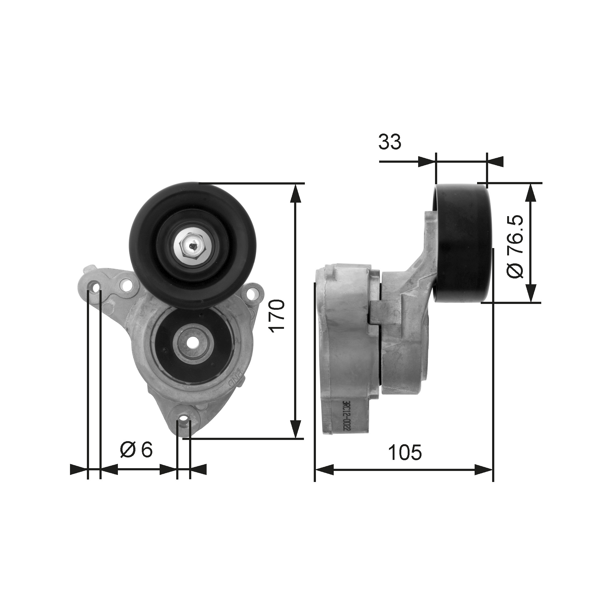 GATES T38421 Tendicinghia, Cinghia Poly-V