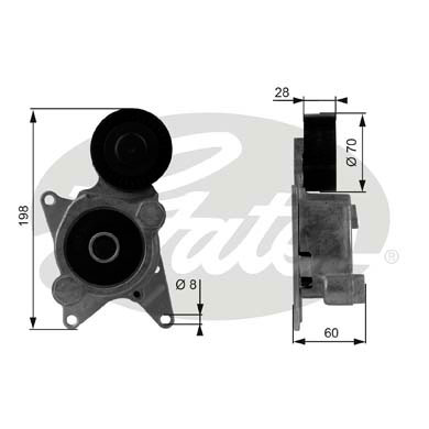 GATES T38435 Tendicinghia, Cinghia Poly-V