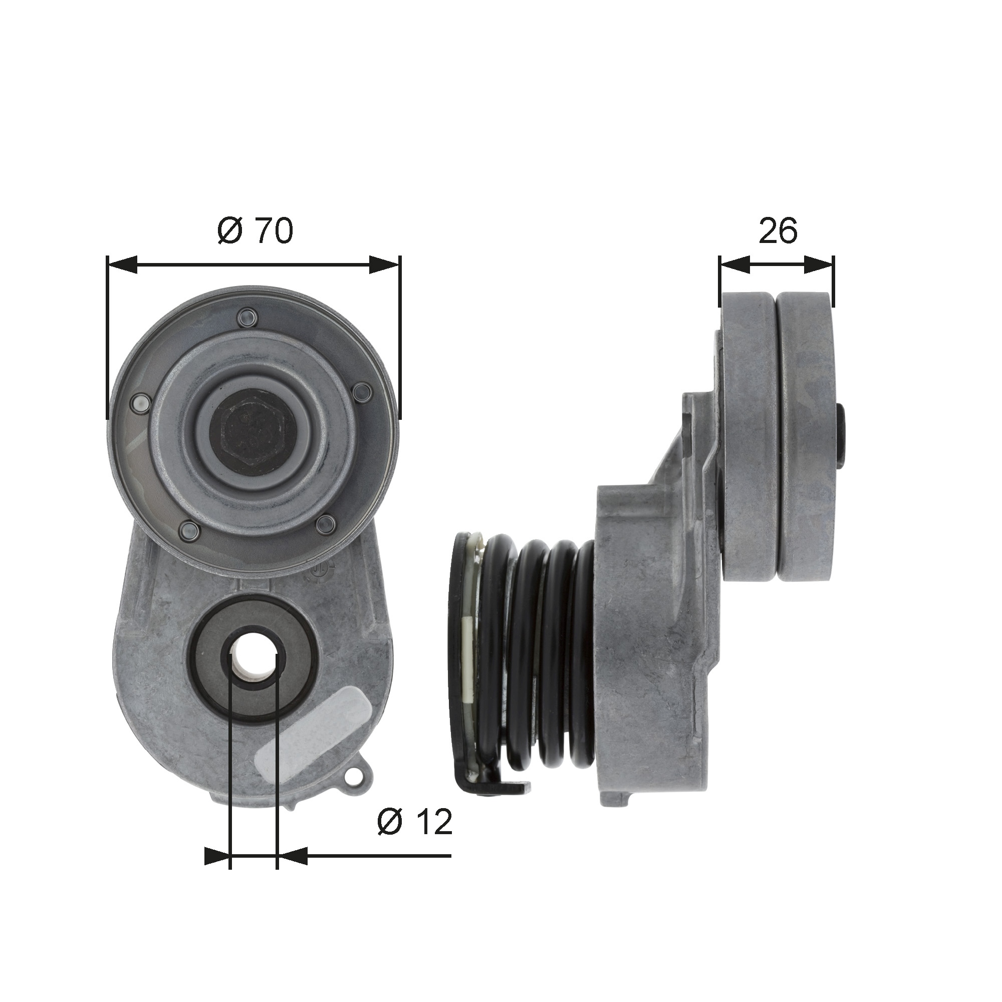 GATES T38496 Tendicinghia, Cinghia Poly-V