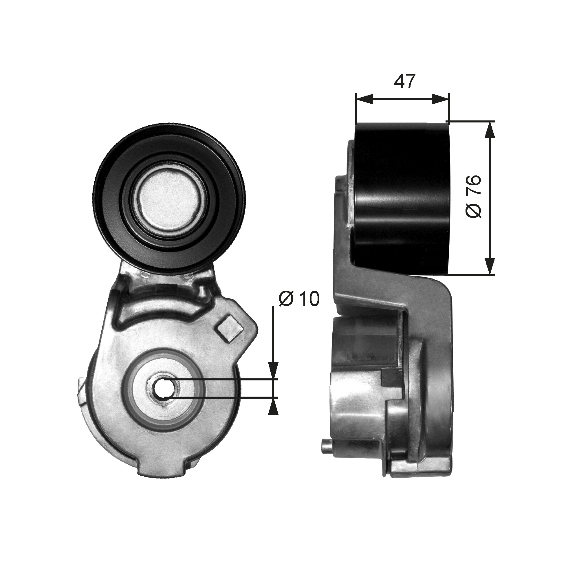 GATES T38566 Tendicinghia, Cinghia Poly-V-Tendicinghia, Cinghia Poly-V-Ricambi Euro