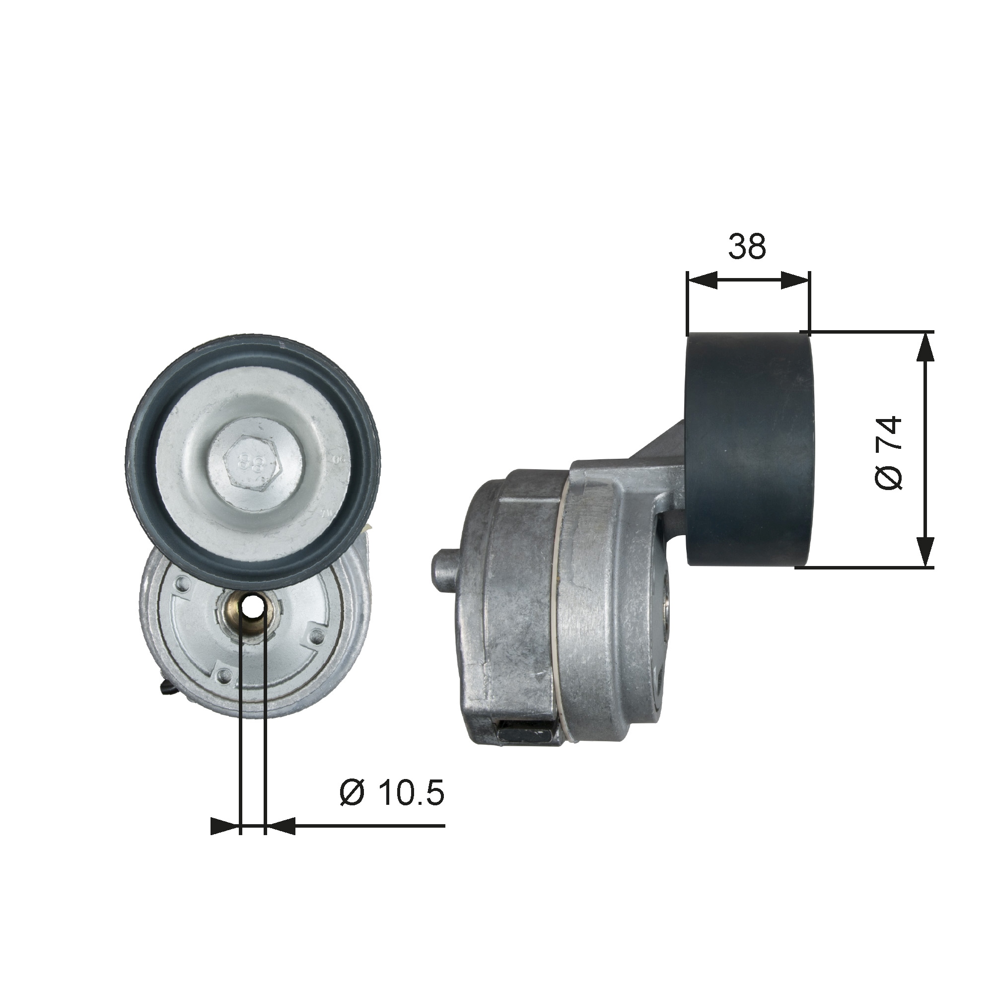 GATES T38600 Tendicinghia, Cinghia Poly-V-Tendicinghia, Cinghia Poly-V-Ricambi Euro