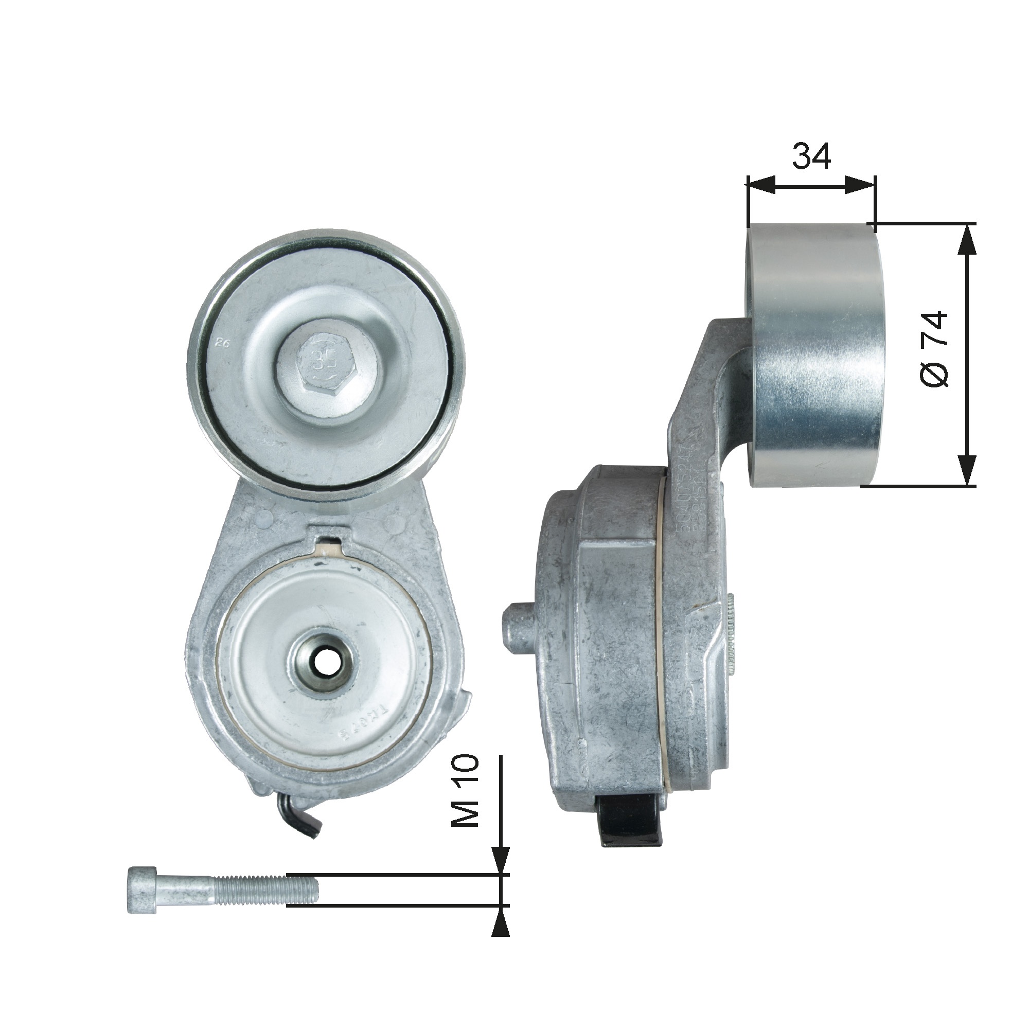 GATES T38725 Tendicinghia, Cinghia Poly-V-Tendicinghia, Cinghia Poly-V-Ricambi Euro