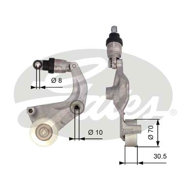 GATES T39110 Tendicinghia, Cinghia Poly-V