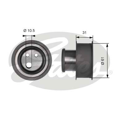 GATES T41117 Rullo tenditore, Cinghia dentata