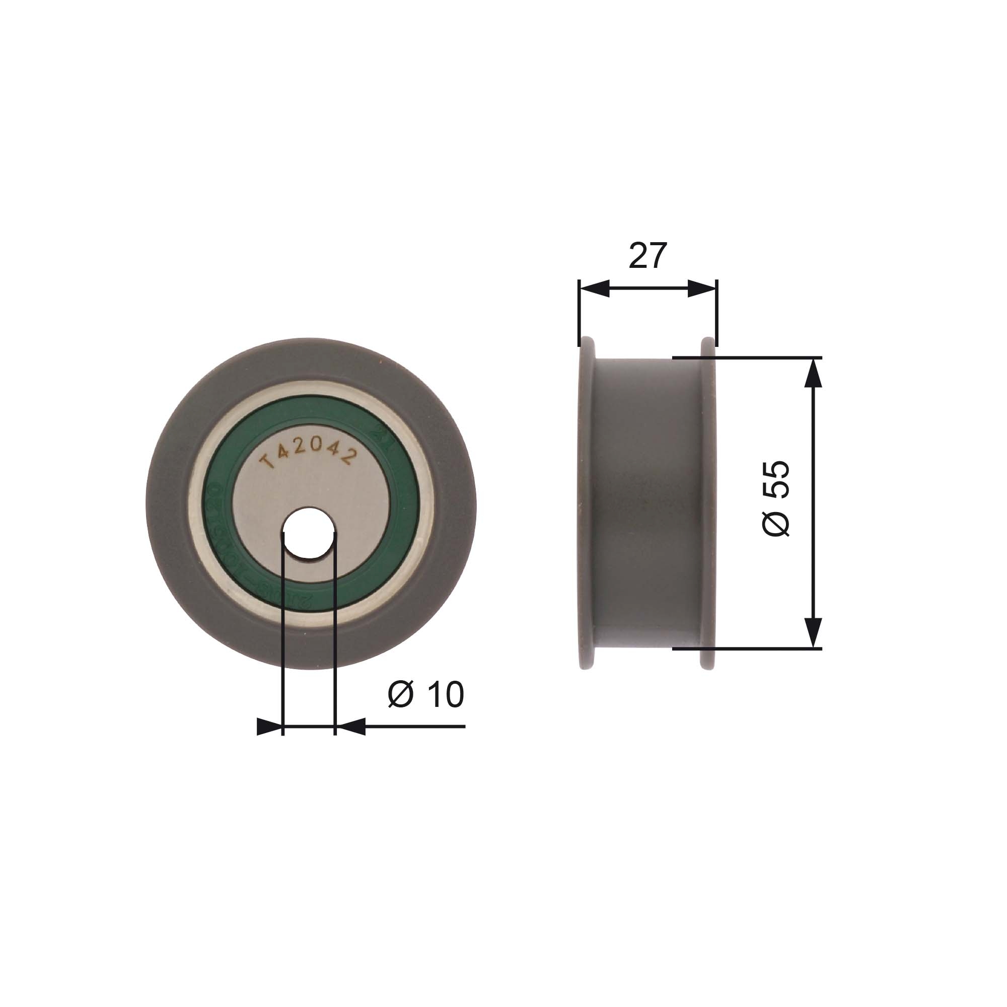 GATES T42042A Rullo tenditore, Cinghia dentata