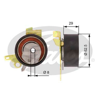 GATES T43022 Rullo tenditore, Cinghia dentata-Rullo tenditore, Cinghia dentata-Ricambi Euro