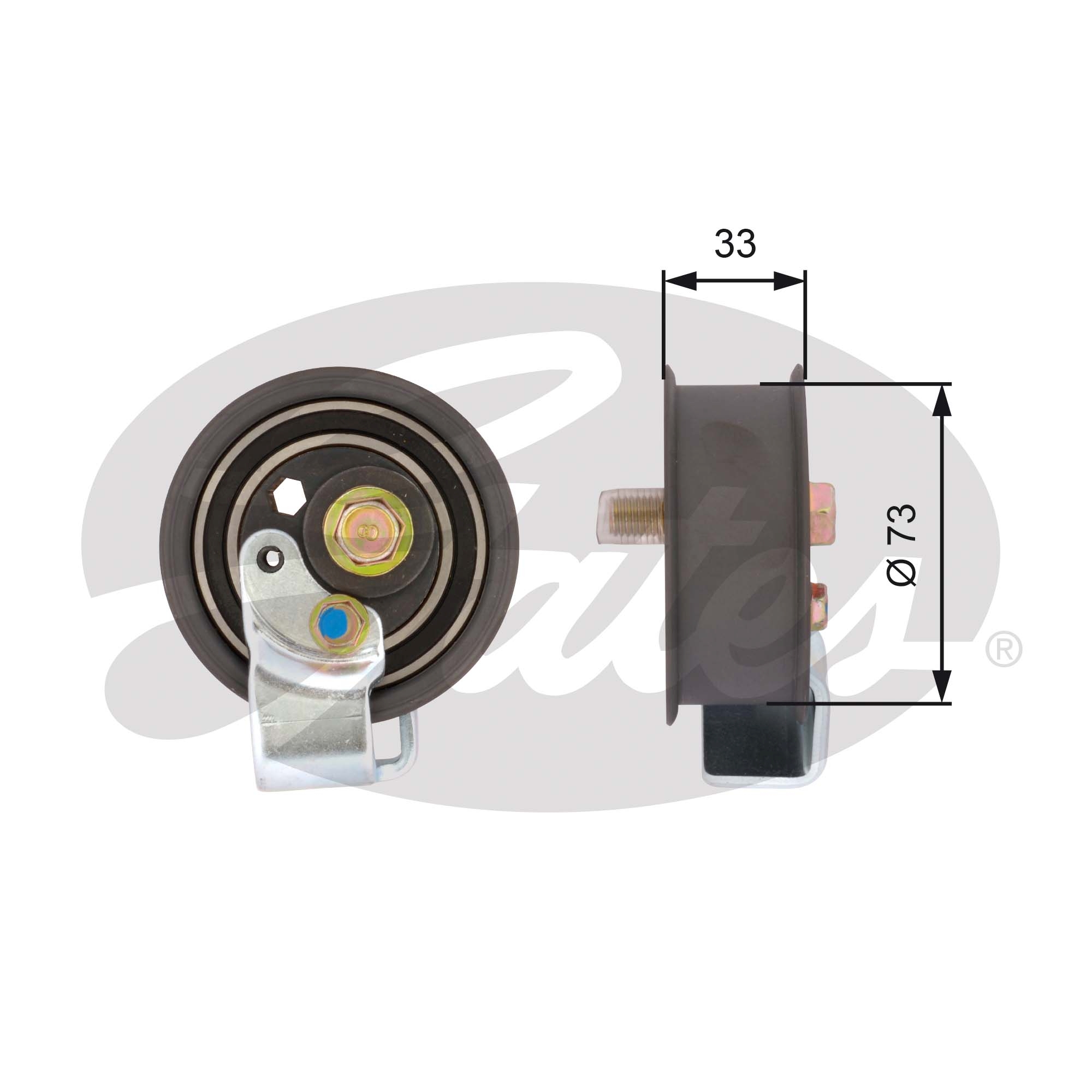 GATES T43123 Rullo tenditore, Cinghia dentata