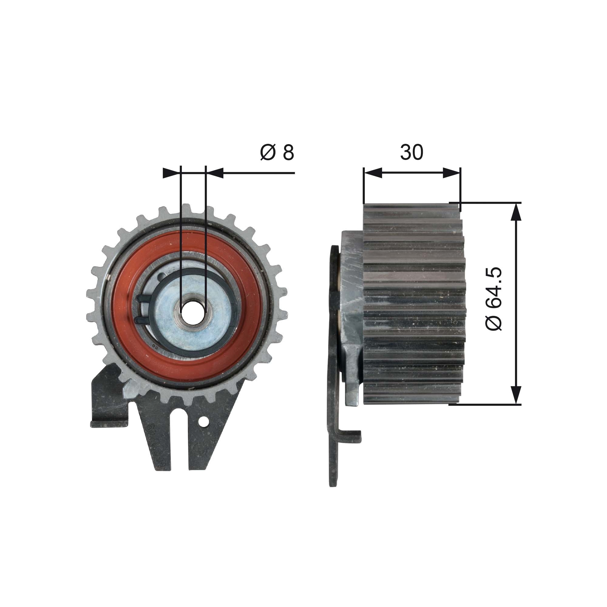 GATES T43239 Rullo tenditore, Cinghia dentata