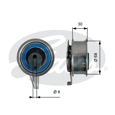 GATES T43245 Rullo tenditore, Cinghia dentata