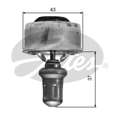 GATES TH01489 Termostato, Refrigerante-Termostato, Refrigerante-Ricambi Euro