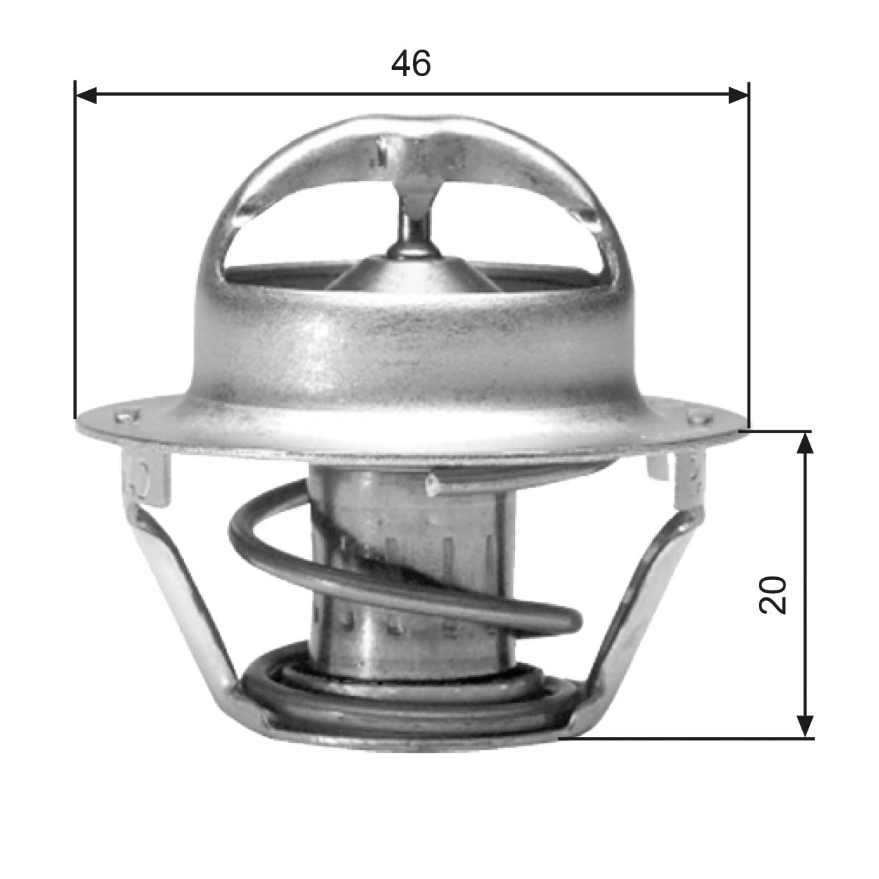 GATES TH03082G1 Termostato, Refrigerante-Termostato, Refrigerante-Ricambi Euro