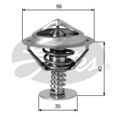 GATES TH05382G1 Termostato, Refrigerante-Termostato, Refrigerante-Ricambi Euro