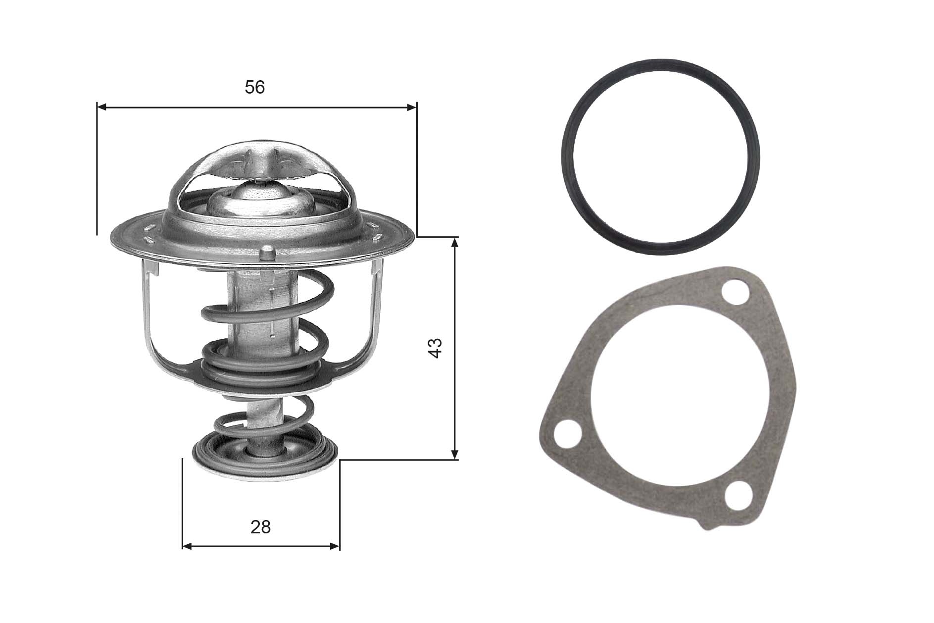 GATES TH31276G1 Termostato, Refrigerante