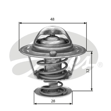 GATES TH32576G1 Termostato, Refrigerante