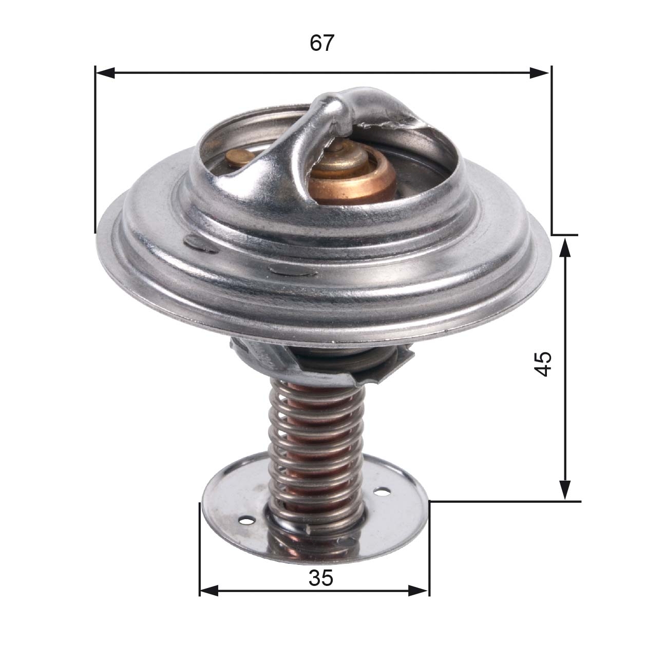 GATES TH45682G1 Termostato, Refrigerante