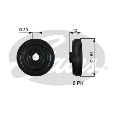 GATES TVD1005 Puleggia cinghia, Albero a gomiti-Puleggia cinghia, Albero a gomiti-Ricambi Euro