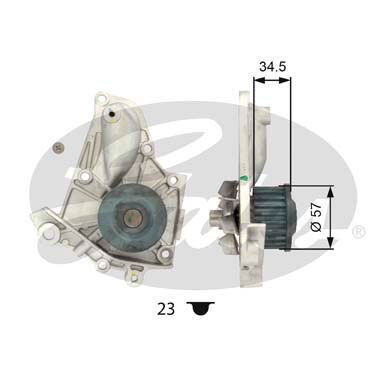 GATES KP15202XS PowerGrip® Vannpumpe + tannremmsett