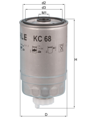 KNECHT KC 68 Fuel filter