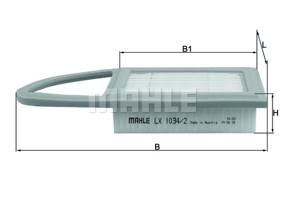 KNECHT LX 1034/2 Φίλτρο αέρα