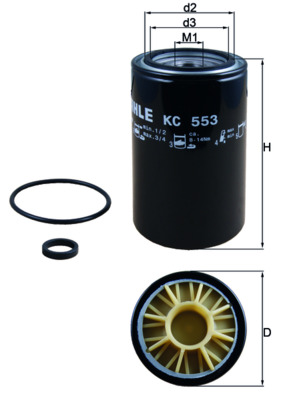KNECHT KC 553D Fuel filter
